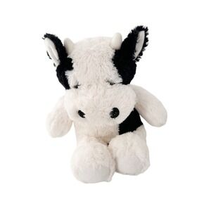 BJ Toy Co Plush Black & White Cow Stuffed Animal 12" Soft Cuddly Gift Farm